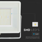 100W Naświetlacz LED SMD / Chip SAMSUNG / Barwa:4000K / Obudowa: Biała / Wydajność: 115lm/w