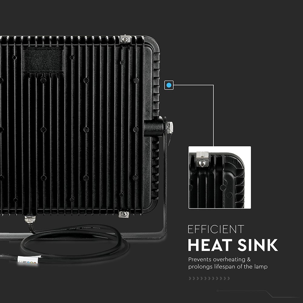 150W Naświetlacz LED SMD / Chip SAMSUNG / Barwa:4000K / Obudowa: Czarna / Wydajność: 115lm/w