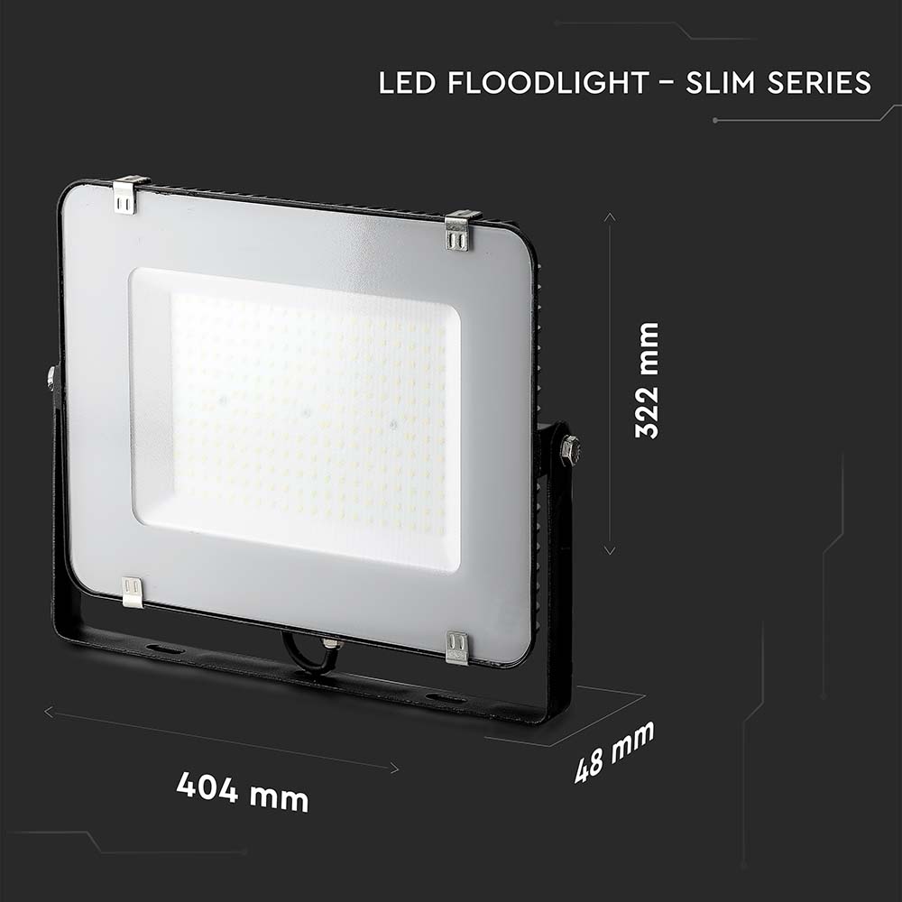 150W Naświetlacz LED SMD / Chip SAMSUNG / Barwa:6400K / Obudowa: Czarna / Wydajność: 115lm/w