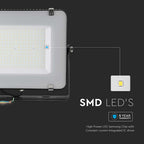 150W Naświetlacz LED SMD / Chip SAMSUNG / Barwa:6400K / Obudowa: Czarna / Wydajność: 115lm/w