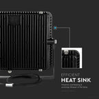 150W Naświetlacz LED SMD / Chip SAMSUNG / Barwa:6400K / Obudowa: Czarna / Wydajność: 115lm/w
