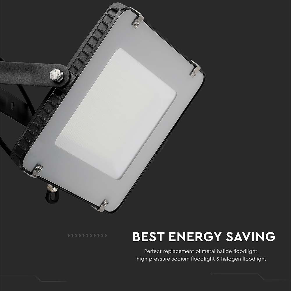 150W Naświetlacz LED SMD / Chip SAMSUNG / Barwa:6400K / Obudowa: Czarna / Wydajność: 115lm/w