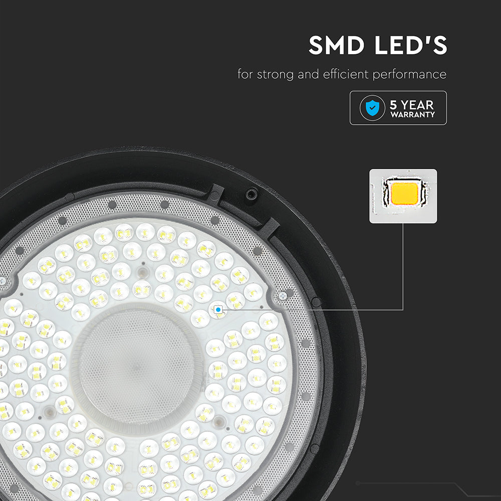 150W Oprawa Highbay VALTRO /Barwa:6500K / Wydajność: 135lm/w / Obudowa: Czarna / Kąt 90'