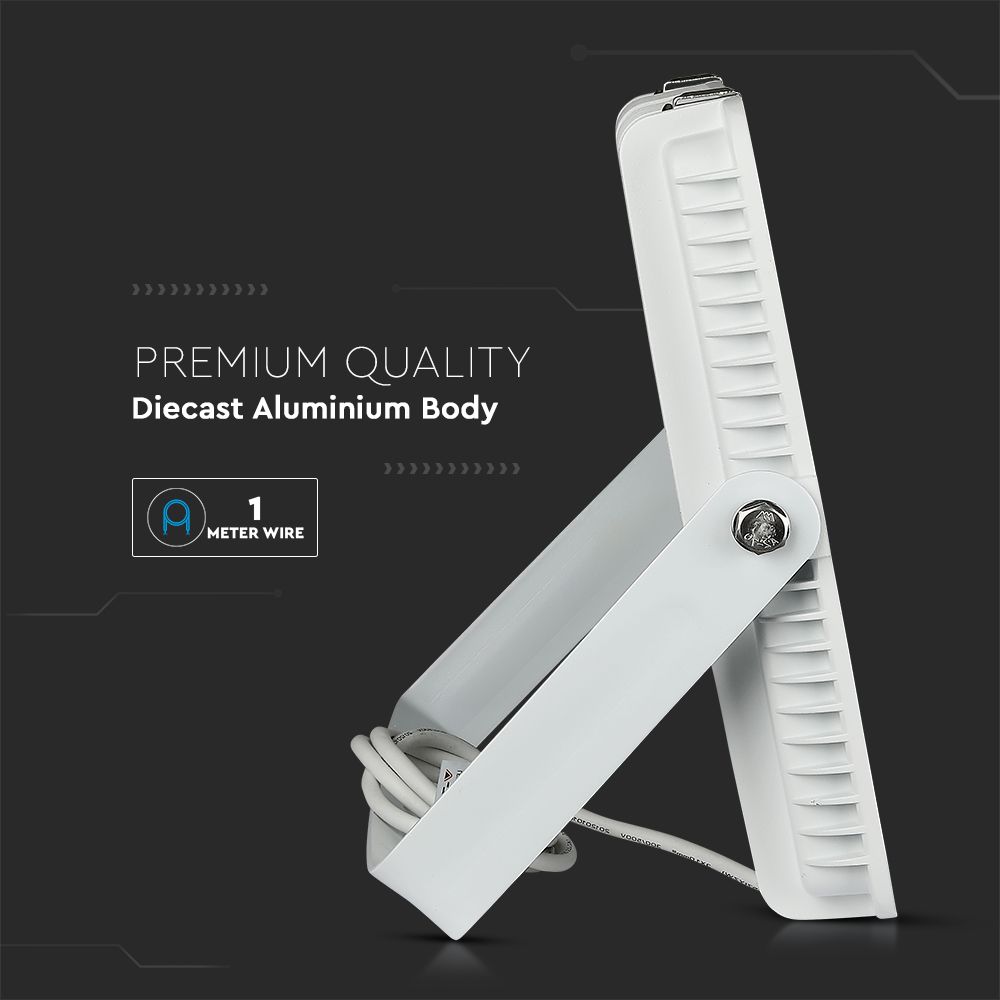 200W Naświetlacz LED SMD / Chip SAMSUNG / Barwa:4000K / Obudowa: Biała / Wydajność: 115lm/w