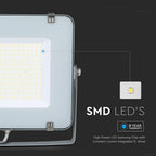 200W Naświetlacz LED SMD / Chip SAMSUNG / Barwa:6400K / Obudowa: Szara / Wydajność: 115lm/w
