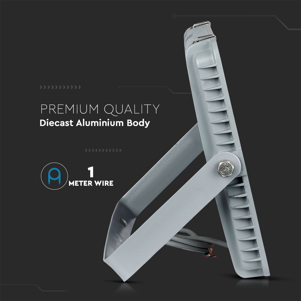 200W Naświetlacz LED SMD / Chip SAMSUNG / Barwa:6400K / Obudowa: Szara / Wydajność: 115lm/w