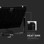 300W Naświetlacz LED SMD / Chip SAMSUNG / Barwa:6500K / Obudowa: Czarna / Wydajność: 115lm/w