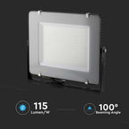 300W Naświetlacz LED SMD / Chip SAMSUNG / Barwa:6500K / Obudowa: Czarna / Wydajność: 115lm/w