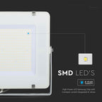 300W Naświetlacz LED SMD / Chip SAMSUNG / Barwa:4000K / Obudowa: Biała / Wydajność: 115lm/w
