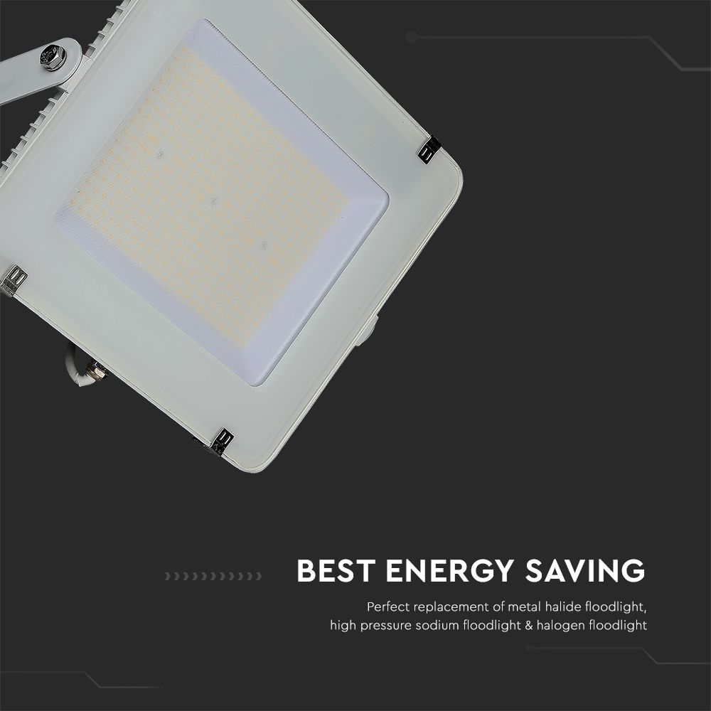 300W Naświetlacz LED SMD / Chip SAMSUNG / Barwa:4000K / Obudowa: Biała / Wydajność: 115lm/w