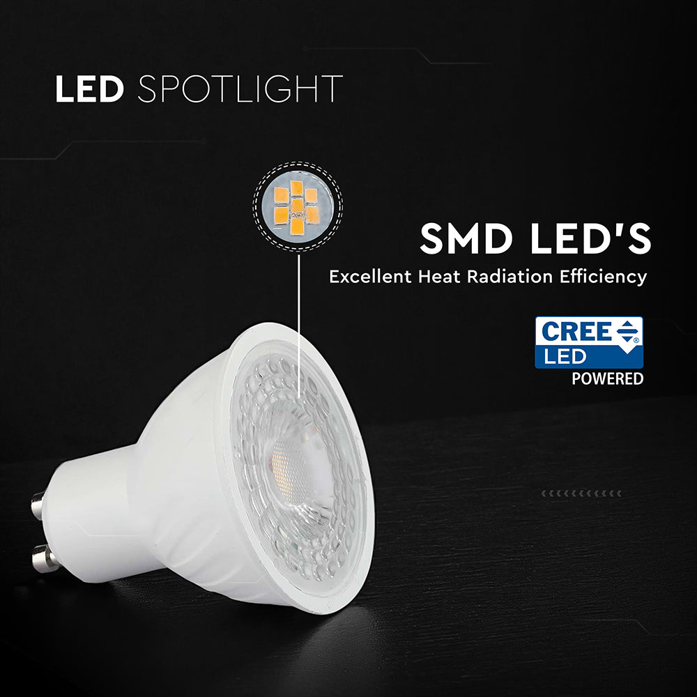 4.5W GU10 Żarówka LED / Chip CREE / Barwa:4000K / Kąt 38' / Trzonek:GU10 / 6 Lat gwarancji