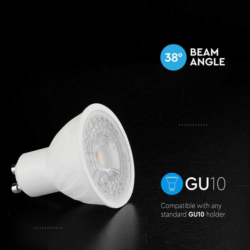 4.5W GU10 Żarówka LED / Chip CREE / Barwa:4000K / Kąt 38' / Trzonek:GU10 / 6 Lat gwarancji
