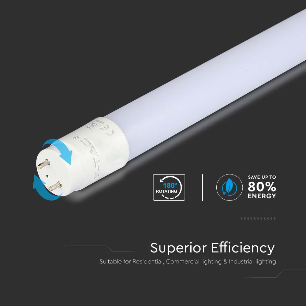 7.5W T8 Tuba LED plastikowa regulowana (60cm) / Chip SAMSUNG / Barwa:3000K / HIGH LUMENS