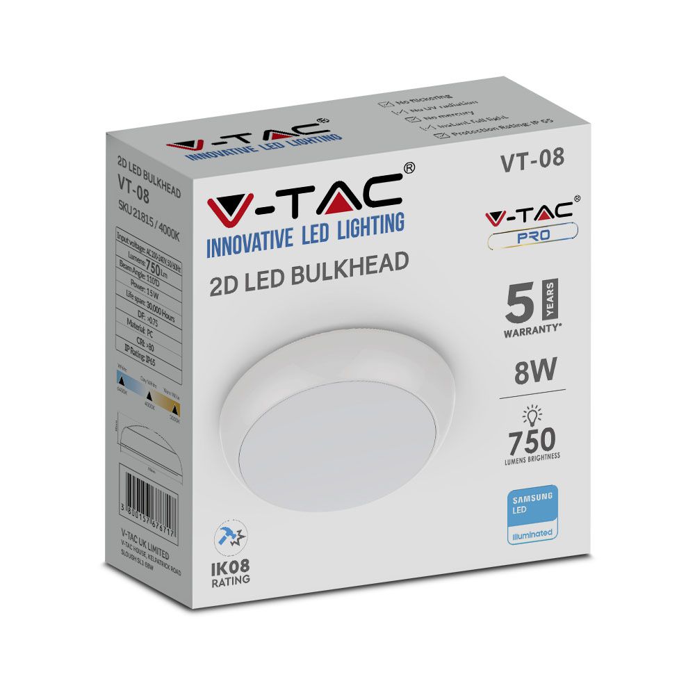 8W Plafon LED / Chip SAMSUNG / Barwa:4000K
