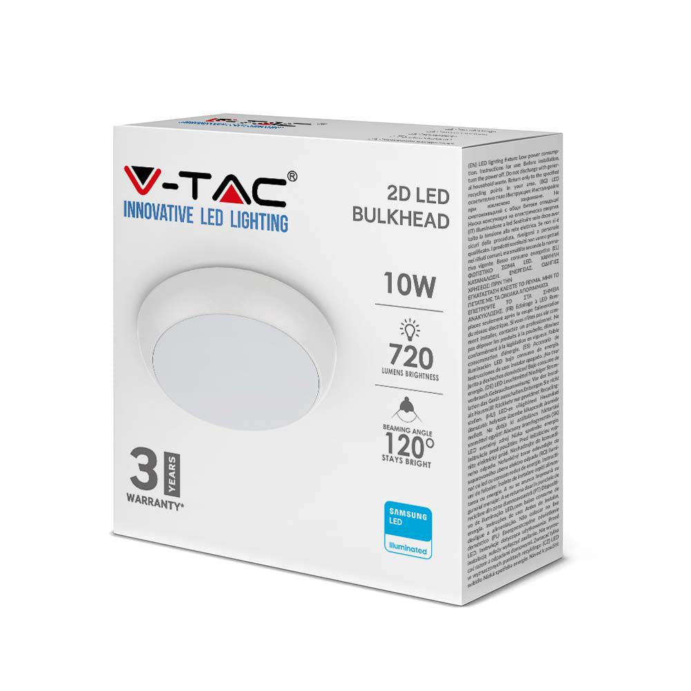 10W Plafon LED (Zasilanie awaryjne i czujnik) / Chip SAMSUNG / Barwa:4000K