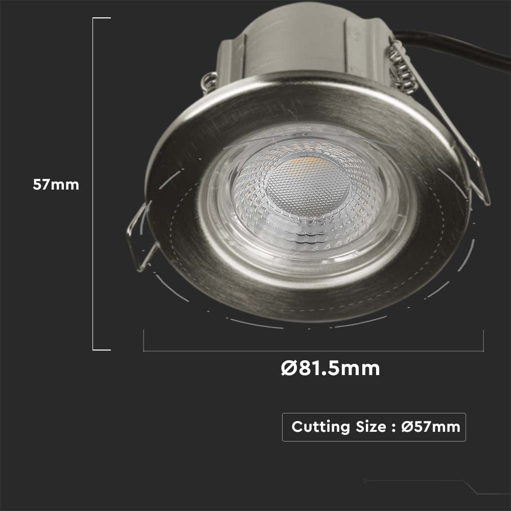 5W Oprawa wpuszczana Spot ognioodporna / Chip SAMSUNG / Barwa:3000K / Nikiel
