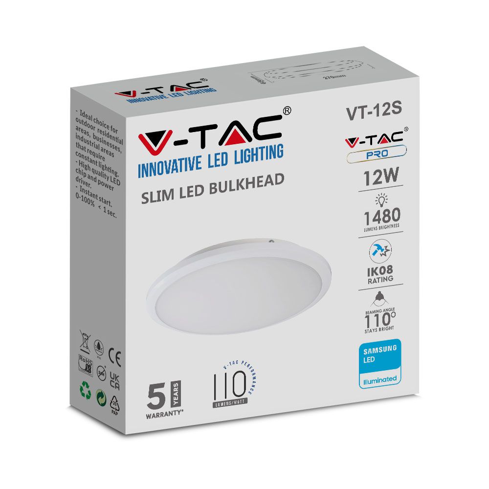 12W Plafon LED slim / Chip SAMSUNG / Barwa:4000K