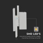 12W Lampa ścienna LED / Barwa:3000K / IP20 / Obudowa: Biała