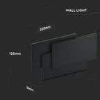 12W Lampa ścienna LED / Barwa:3000K / IP20 / Obudowa: Czarna