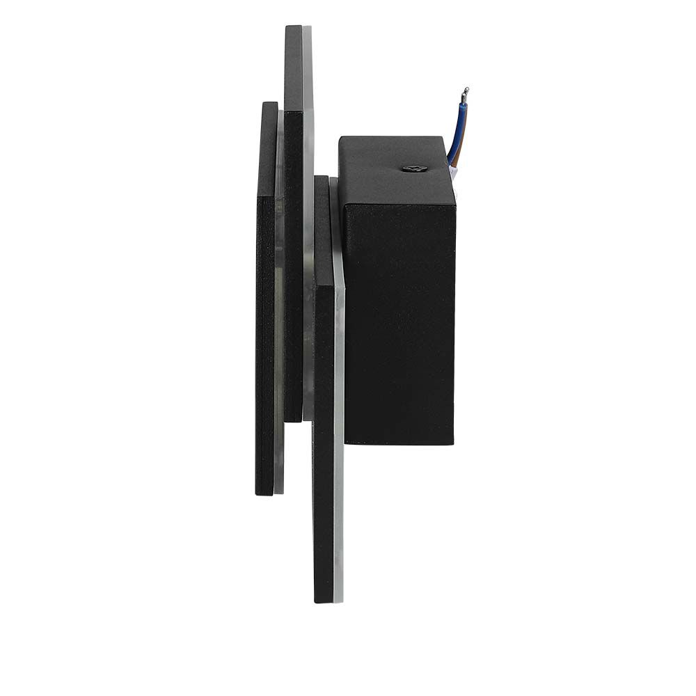 12W Lampa ścienna LED / Barwa:3000K / IP20 / Obudowa: Czarna