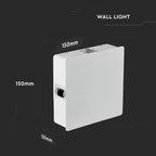 4W Lampa ścienna LED / Barwa:4000K / IP65 / Obudowa: Biała / Kwadratowa