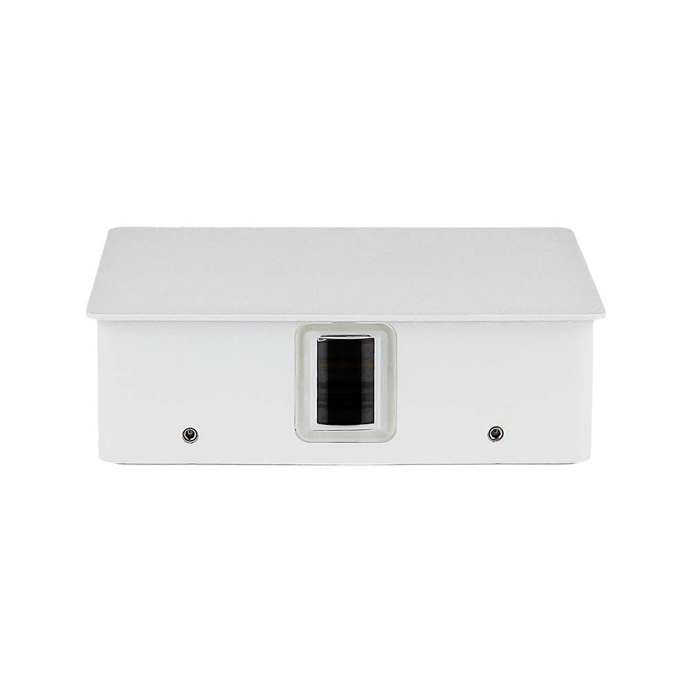 4W Lampa ścienna LED / Barwa:3000K / IP65 / Obudowa: Biała / Kwadratowa