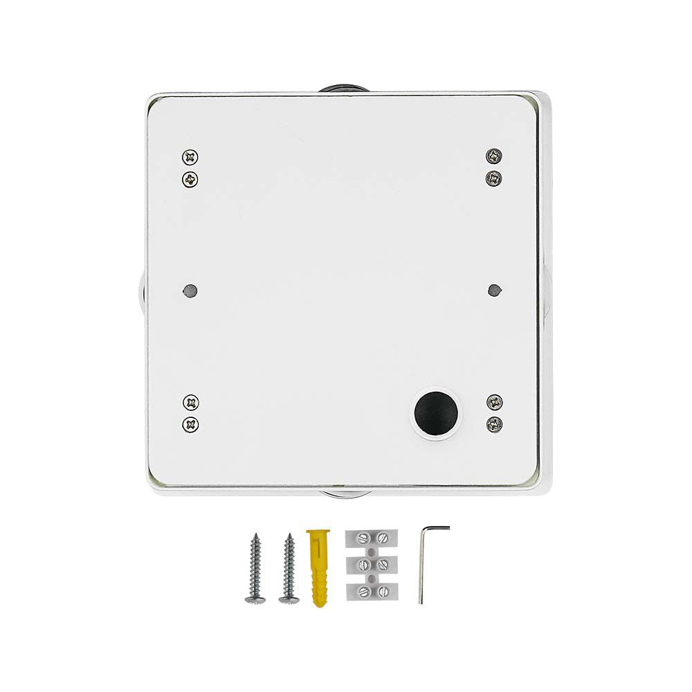 4W Lampa ścienna LED / Barwa:3000K / IP65 / Obudowa: Biała / Kwadratowa