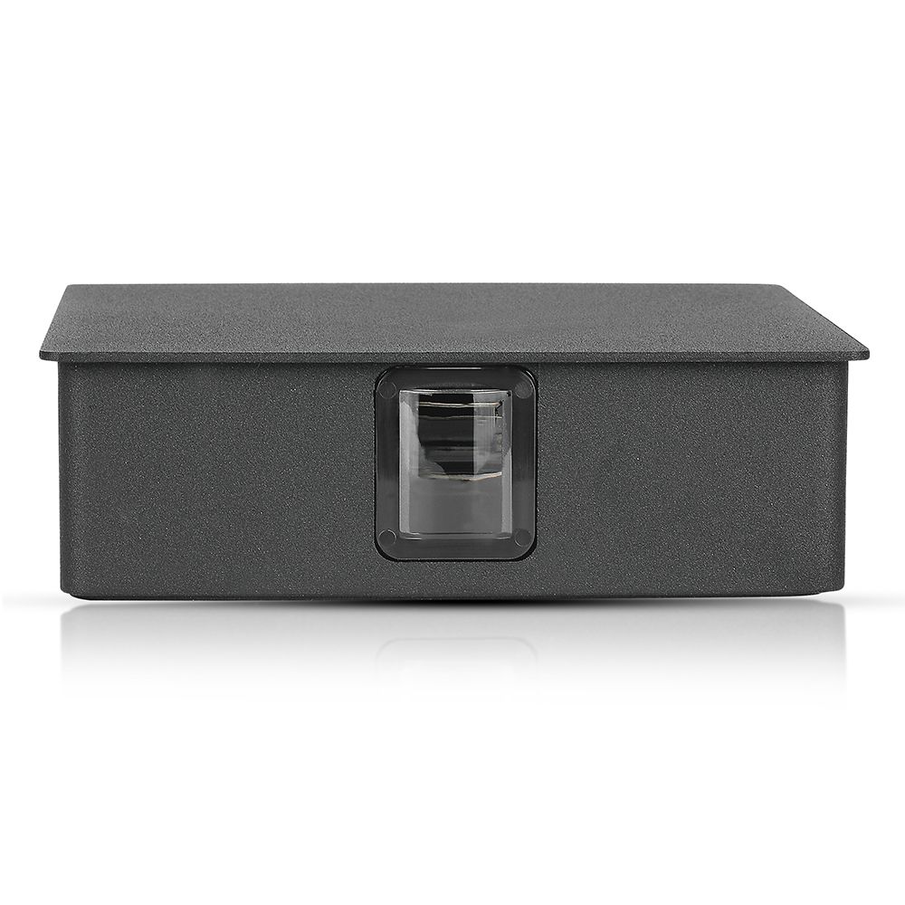 4W Lampa ścienna LED / Barwa:3000K / IP65 / Obudowa: Czarna / Kwadratowa