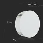 4W Lampa ścienna LED / Barwa:4000K / IP65 / Obudowa: Biała / Okrągła