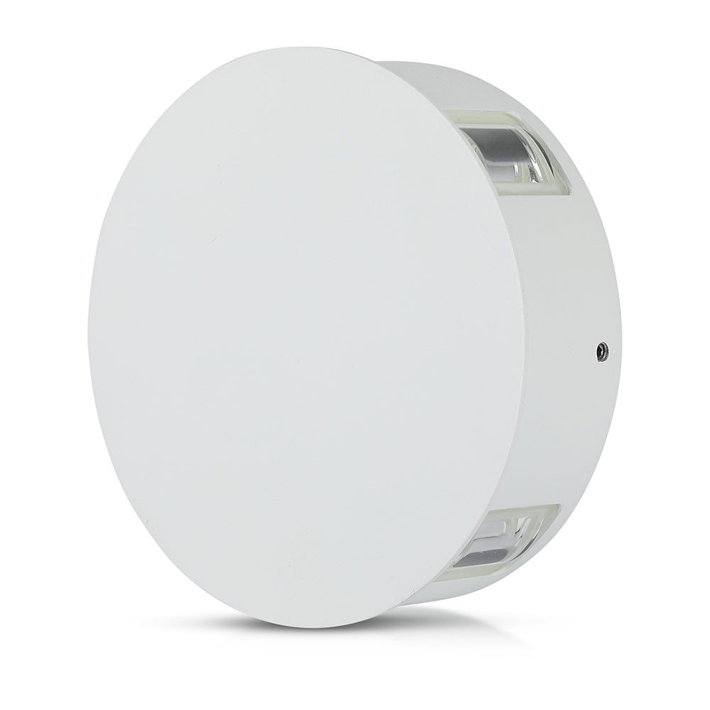 4W Lampa ścienna LED / Barwa:4000K / IP65 / Obudowa: Biała / Okrągła