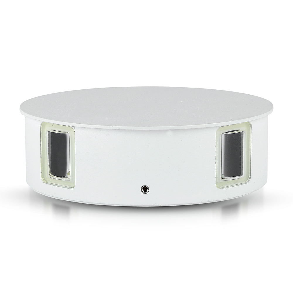 4W Lampa ścienna LED / Barwa:4000K / IP65 / Obudowa: Biała / Okrągła