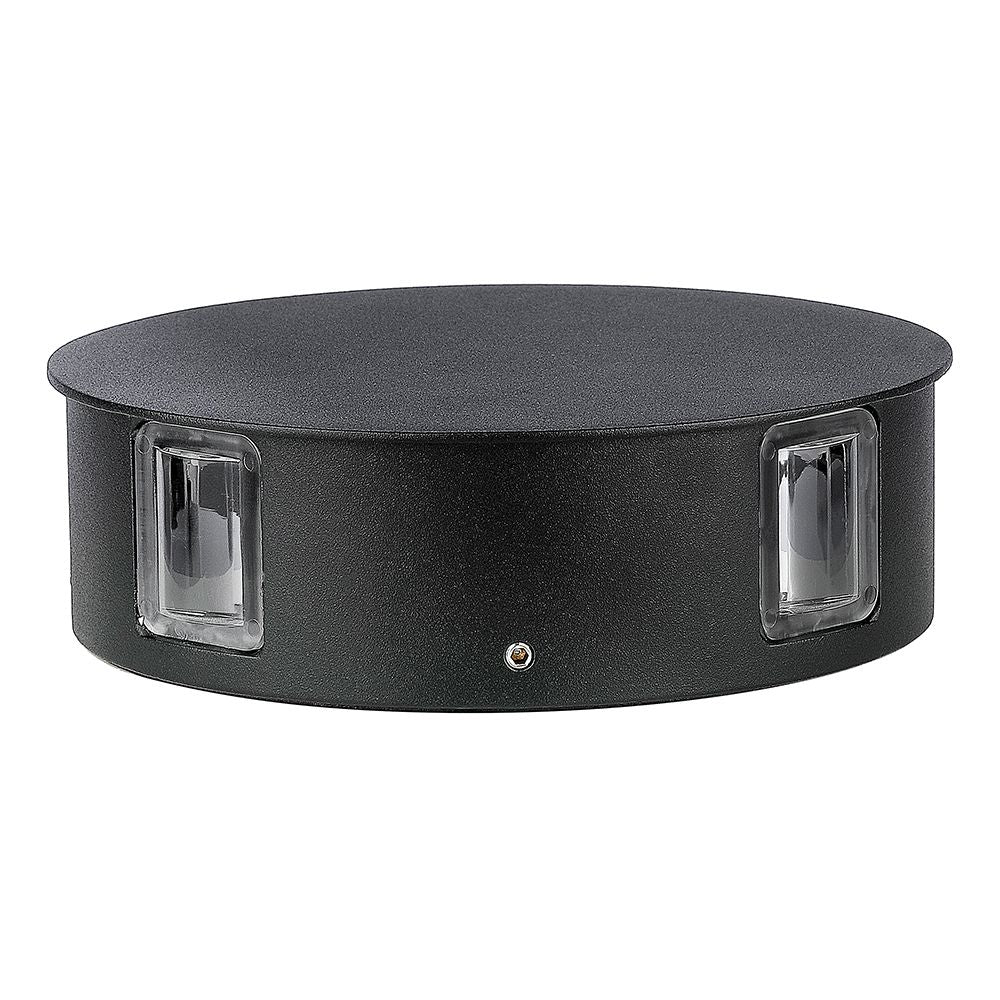 3W Lampa ścienna LED / Barwa:3000K / IP65 / Obudowa: Czarna / Okrągła