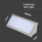 12W Lampa ścienna LED / Ukośna / Barwa:3000K / Obudowa: Szara
