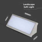 20W Lampa ścienna LED / Barwa:6400K / Obudowa: Szara