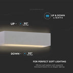 9W Lampa ścienna LED / Kierunek: Góra-Dół / Barwa:3000K / Obudowa: Szary