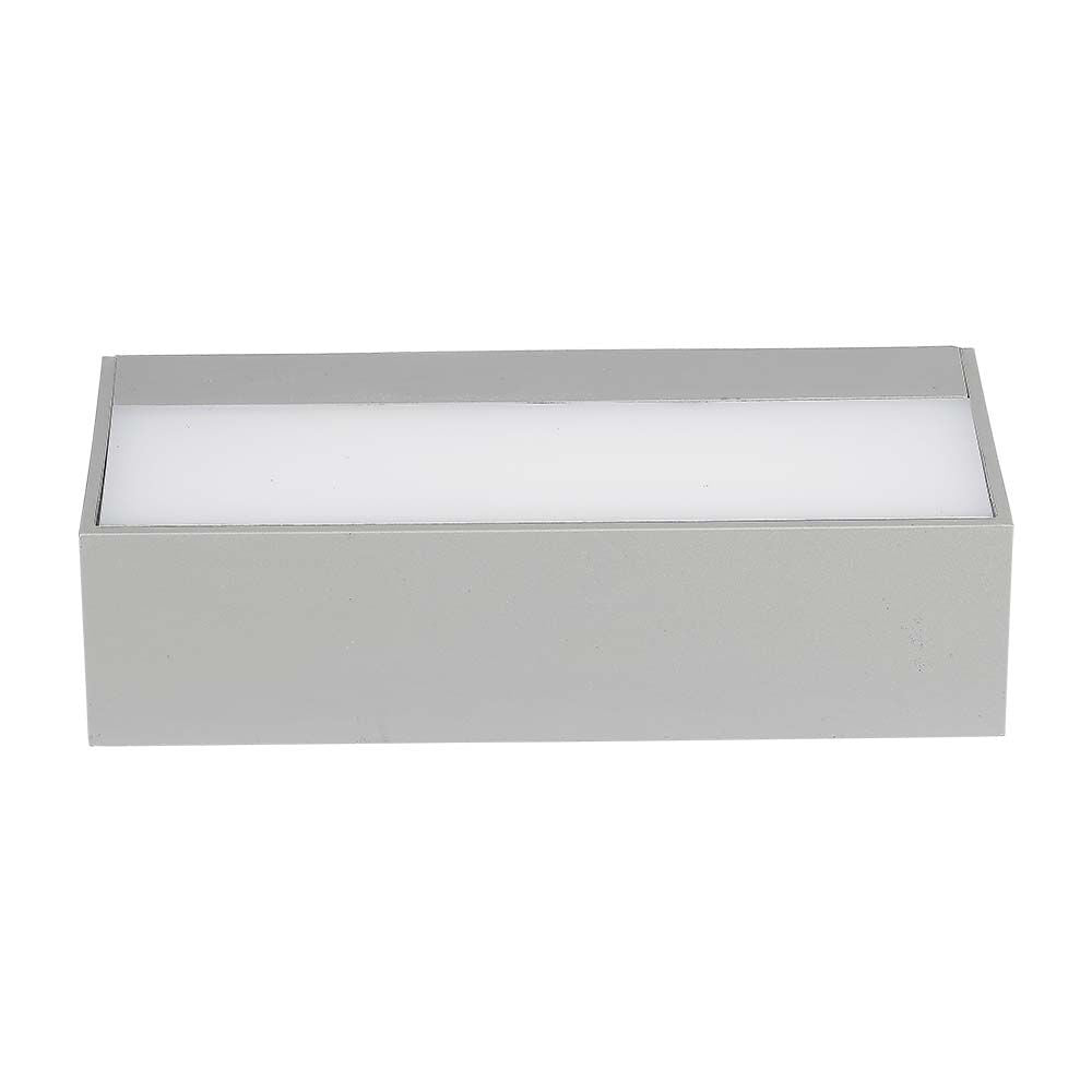 9W Lampa ścienna LED / Kierunek: Góra-Dół / Barwa:6400K / Obudowa: Szary