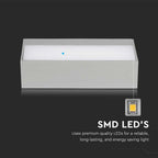 12W Lampa ścienna LED / Kierunek: Góra-Dół / Barwa:4000K / Obudowa: Szara