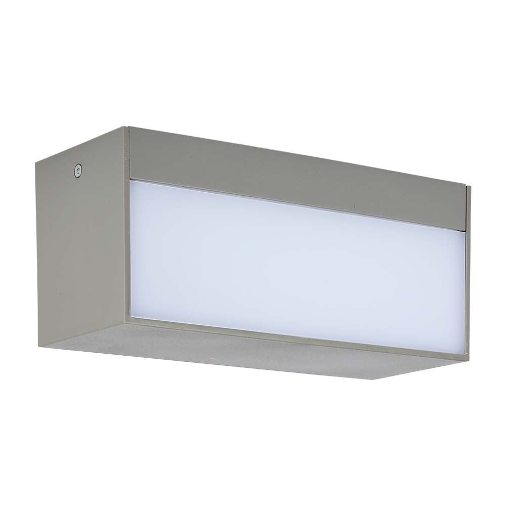 12W Lampa ścienna LED / Kierunek: Góra-Dół / Barwa:6400K / Obudowa: Szara