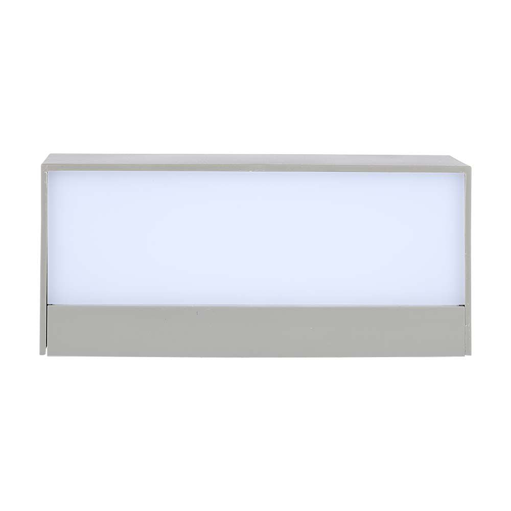 12W Lampa ścienna LED / Kierunek: Góra-Dół / Barwa:4000K / Obudowa: Szara