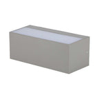 12W Lampa ścienna LED / Kierunek: Góra-Dół / Barwa:6400K / Obudowa: Szara