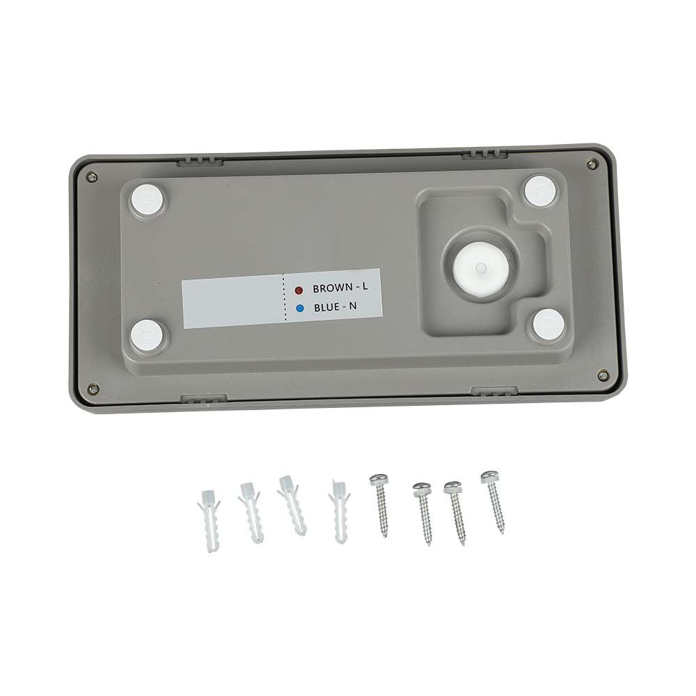 12W Lampa ścienna LED / Barwa:4000K / Obudowa: Szara