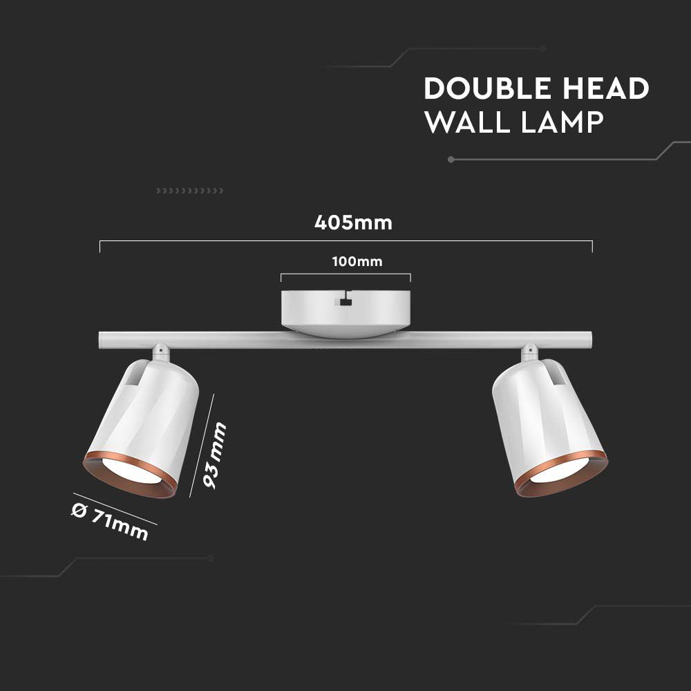 10W Lampa sufitowa / Barwa:3000K / Biały - Pierścień miedź