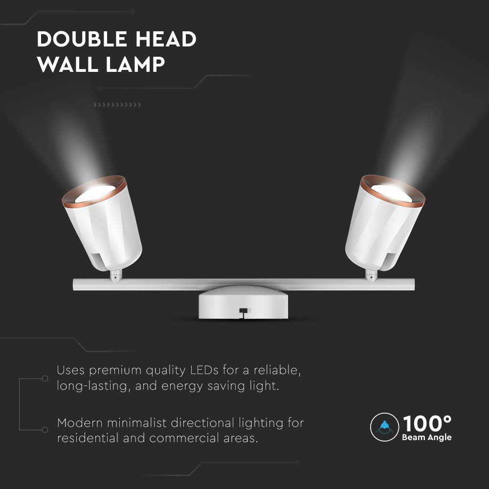 10W Lampa sufitowa / Barwa:4000K / Biały - Pierścień miedź