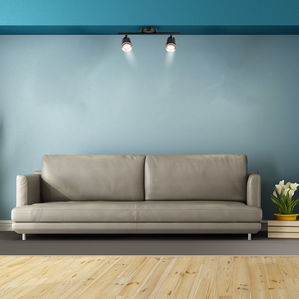 10W Lampa sufitowa / Barwa:4000K / Czarny - Pierścień miedź