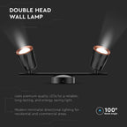 10W Lampa sufitowa / Barwa:4000K / Czarny - Pierścień miedź