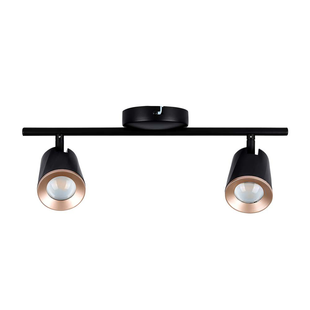 10W Lampa sufitowa / Barwa:3000K / Czarny - Pierścień miedź
