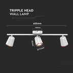 15W Lampa sufitowa / Barwa:3000K / Biały - Pierścień miedź