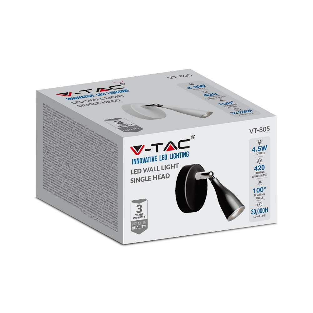 4.5W Kinkiet LED / Barwa:3000K / Biały
