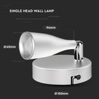 4.5W Kinkiet LED / Barwa:3000K / Biały
