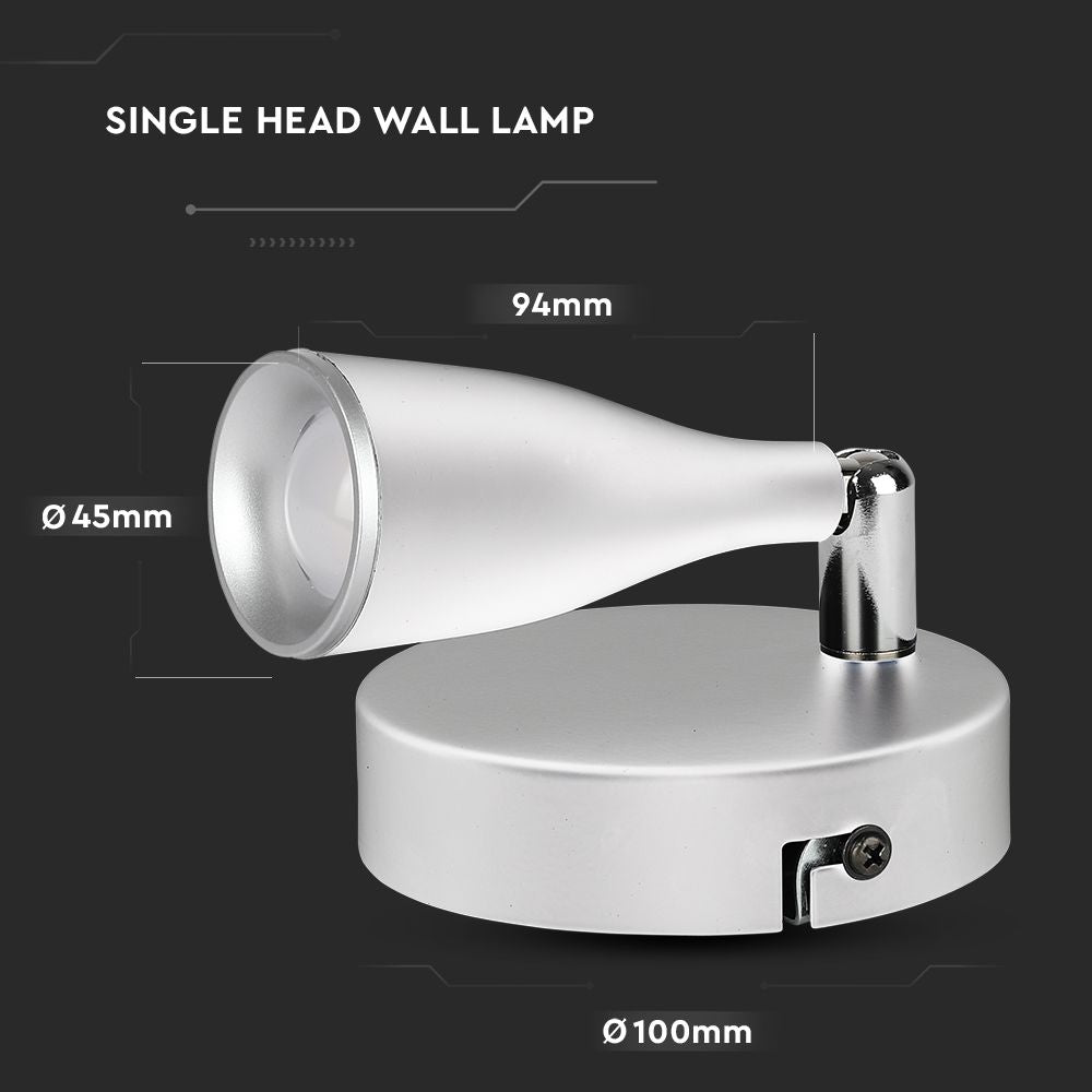 4.5W Kinkiet LED / Barwa:4000K / Biały